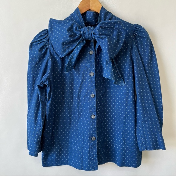 Verity & Daughters Tops - Verity & Daughters Chelsea Bow Puff Sleeve Blouse Shirt
